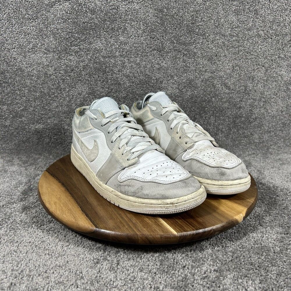 Nike Air Jordan 1 Low DN1635-002 Mens Size 9 Tech Grey White Athletic Shoes Used - Picture 2 of 12